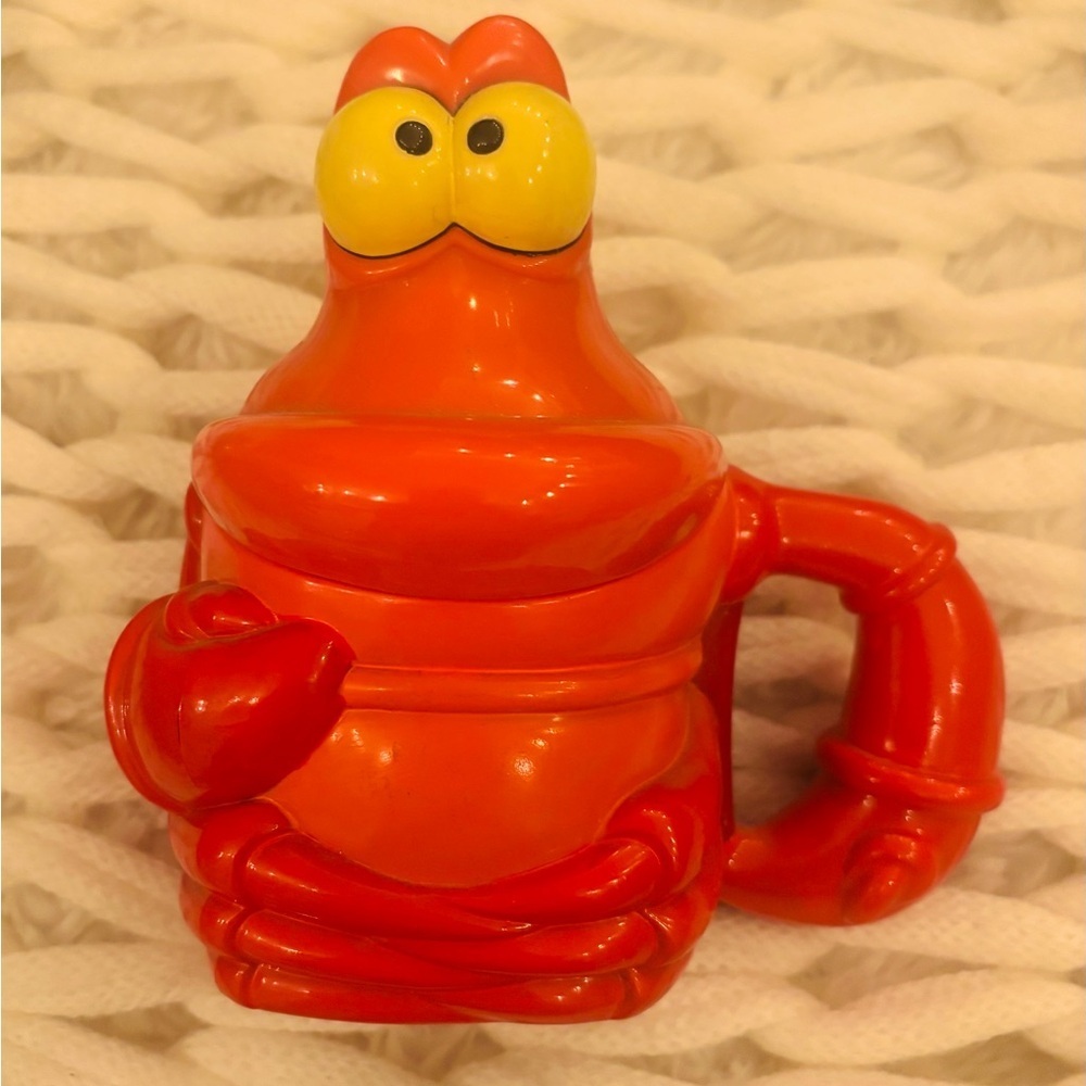 Disney Little Mermaid Sebastian Crab Cup Mug w/Flip Lid